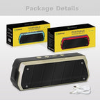 NewRixing NR - 5000 IPX5 High Fidelity Bluetooth Speaker, Support Hands - free Call / TF Card / FM / U Disk(Grey) - British D'sire
