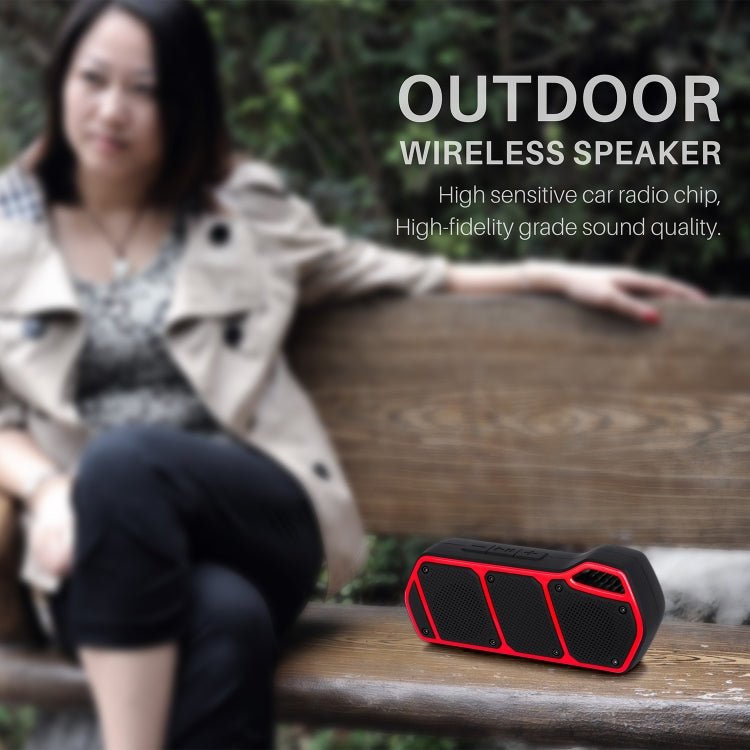 NewRixing NR - 5011 Outdoor Portable Bluetooth Speakerr, Support Hands - free Call / TF Card / FM / U Disk(Black) - British D'sire