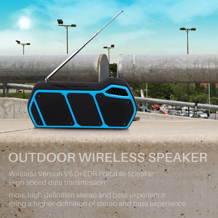 NewRixing NR - 5011fm Outdoor Portable Bluetooth Speakerr, Support Hands - free Call / TF Card / FM / U Disk(Black) - British D'sire