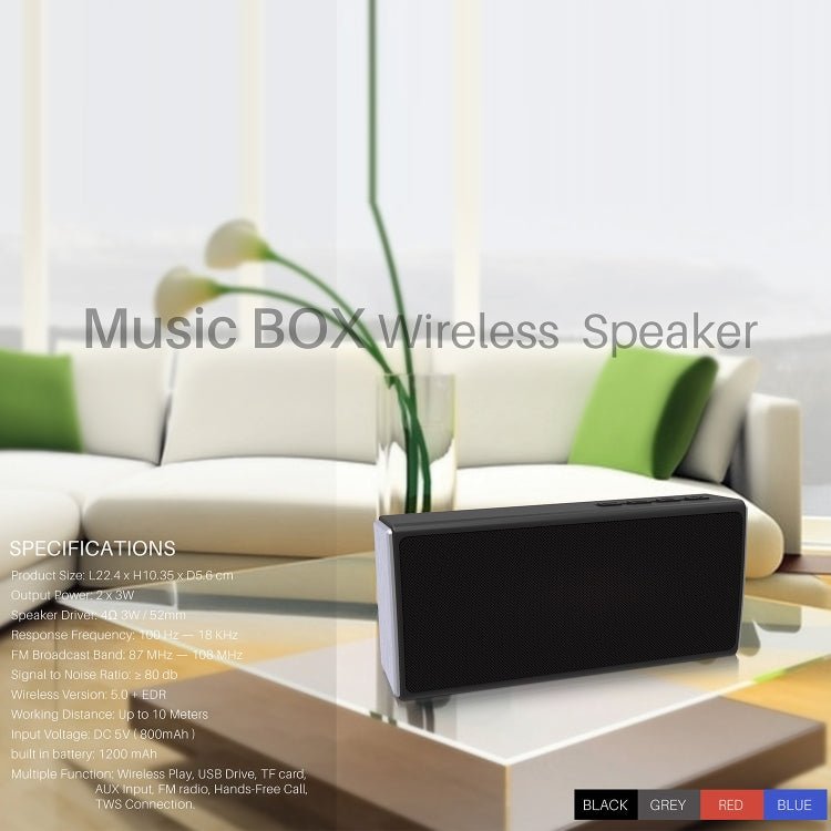 NewRixing NR - 5012 Desktop Plating Bluetooth Speakerr, Support Hands - free Call / TF Card / FM / U Disk(Grey) - British D'sire