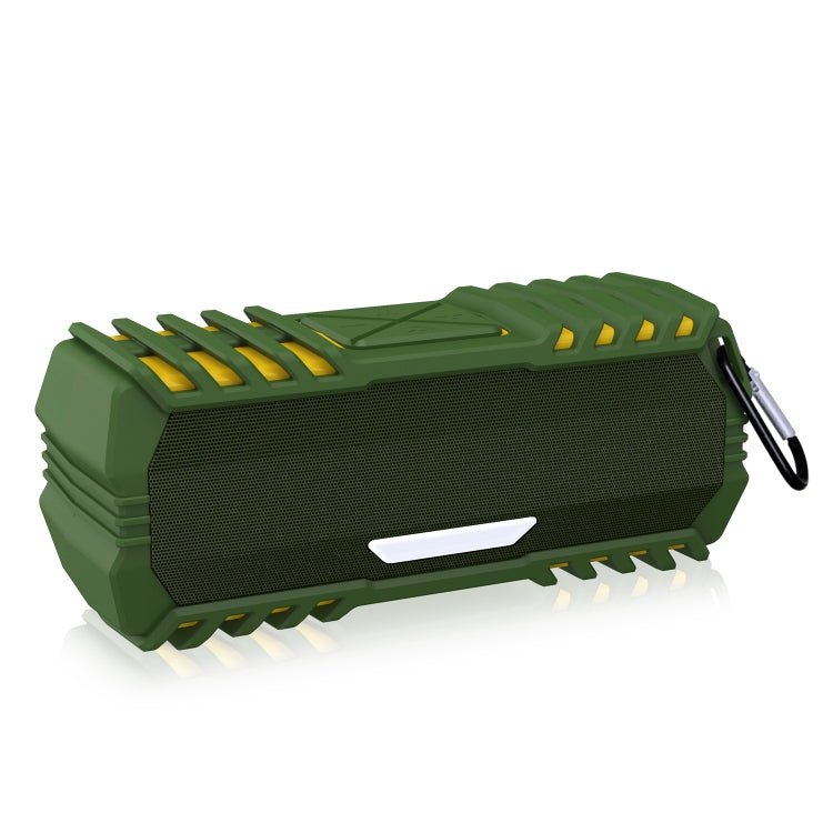 NewRixing NR - 5015 Outdoor Portable Bluetooth Speakerr with Hook, Support Hands - free Call / TF Card / FM / U Disk(Green) - British D'sire