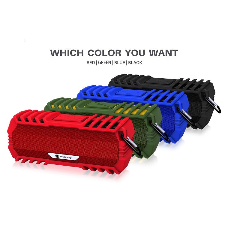 NewRixing NR - 5015 Outdoor Portable Bluetooth Speakerr with Hook, Support Hands - free Call / TF Card / FM / U Disk(Green) - British D'sire