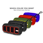 NewRixing NR - 5018 Outdoor Portable Bluetooth Speaker, Support Hands - free Call / TF Card / FM / U Disk(Black+Red) - British D'sire