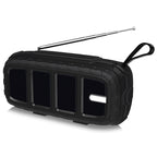 NewRixing NR - 5018FM Outdoor Portable Bluetooth Speaker with Antenna, Support Hands - free Call / TF Card / FM / U Disk(Black) - British D'sire