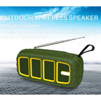 NewRixing NR - 5018FM Outdoor Portable Bluetooth Speaker with Antenna, Support Hands - free Call / TF Card / FM / U Disk(Black) - British D'sire