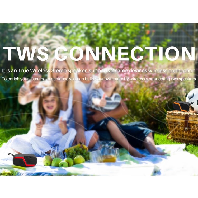 NewRixing NR - 5019 Outdoor Portable Bluetooth Speaker, Support Hands - free Call / TF Card / FM / U Disk(Black) - British D'sire