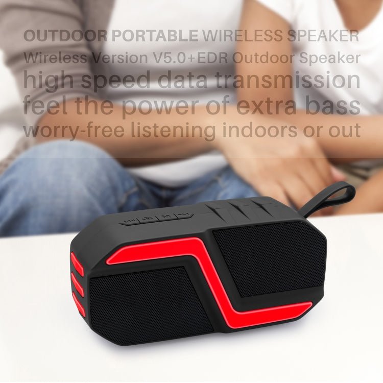 NewRixing NR - 5019 Outdoor Portable Bluetooth Speaker, Support Hands - free Call / TF Card / FM / U Disk(Green) - British D'sire