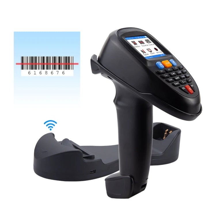 NEWSCAN 1D Laser Wireless Barcode Reader Scanner Data Collector With 2.2 - Inch LCD Screen - British D'sire Main image