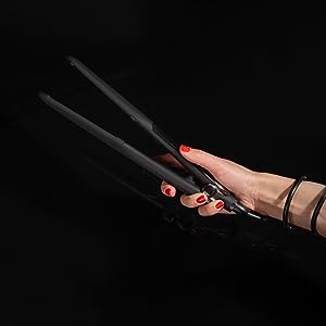 Nicky Clarke Infrared Pro Hair Straightener, Titanium Plates, Heat Balance and Infrared Technology, LED Display & 10 Temperature Settings, 2.5m Cable, Black - hair straightener - British D'sire