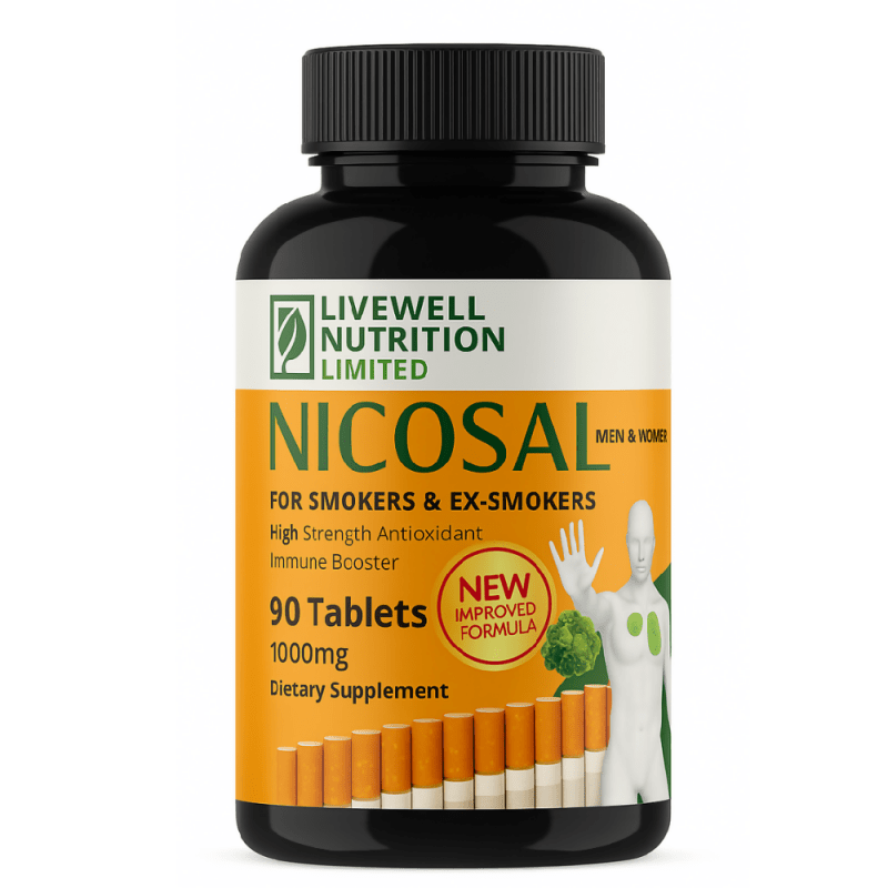 Nicosal Immune boosters for smokers and Non-smokers | 90 tablets nicotine detox smokers aid | Made with herbs and amino acids Secondary image