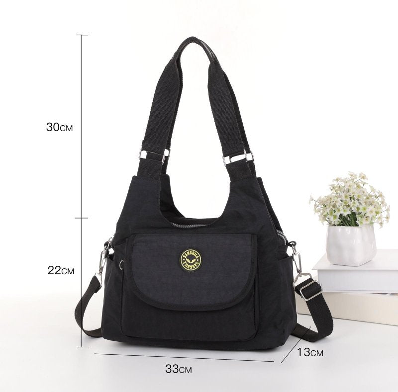 Nightmare Before Christmas Cross Body Tote Shoulder Bag Multiple Zip Compartments - British D'sire