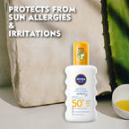 NIVEA SUN Protect and Sensitive Sun Spray (200 ml), Sunscreen with SPF50, Suncream for Sensitive Skin with Aloe Vera, Immediately Protects Against Sun Exposure - British D'sire