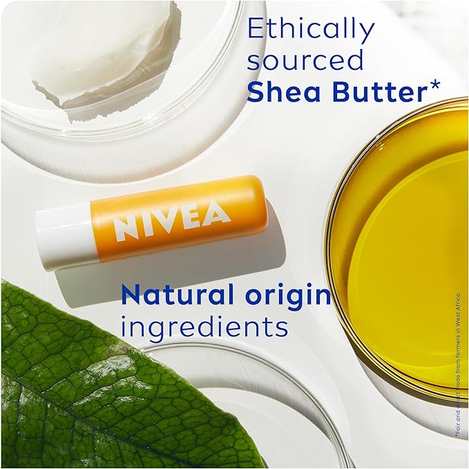 NIVEA Sun Protect Caring Lip Balm (4.8g), Lip Balm with Shea Butter and SPF 30, Protects Against UVA/UVB Rays with 24H Moisture, Lip Care Secondary image