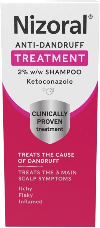 Nizoral Anti - Dandruff Treatment Shampoo, Treats and Prevents Dandruff, Clinically Proven to Control Itchy & Flaky Scalps, Contains Ketoconazole, 1 x 60ml - Shampoo - British D'sire