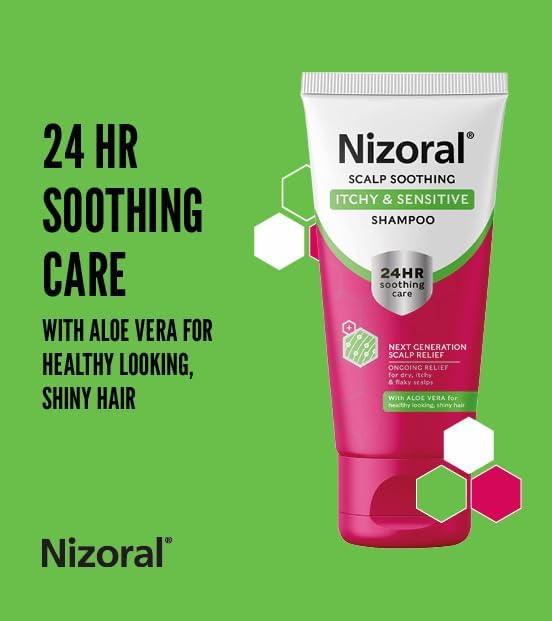 Nizoral Scalp Soothing Itchy & Sensitive Scalp Shampoo 200ml | Immediate Relief | 24HR Soothing Care | Soothe Your Scalp & Stop Itchiness | Next Generation Scalp Relief | With Aloe Vera | Shiny Hair - British D'sire