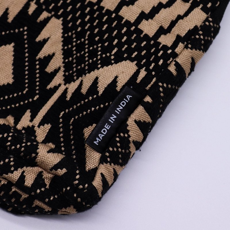 Nomad Sari Jacquard Natural Cross Bag - Desert Loom - Nomad Sari Jacquard Natural Bags - British D'sire