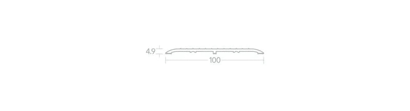 Norsound NOR630 Aluminium Door Threshold - 100mm wide - Acoustic Door Seal - British D'sire
