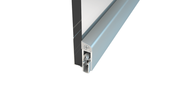 Norsound NOR842 Retro Fit Glass Door Bottom Auto Drop Seal - Acoustic Door Seal - British D'sire