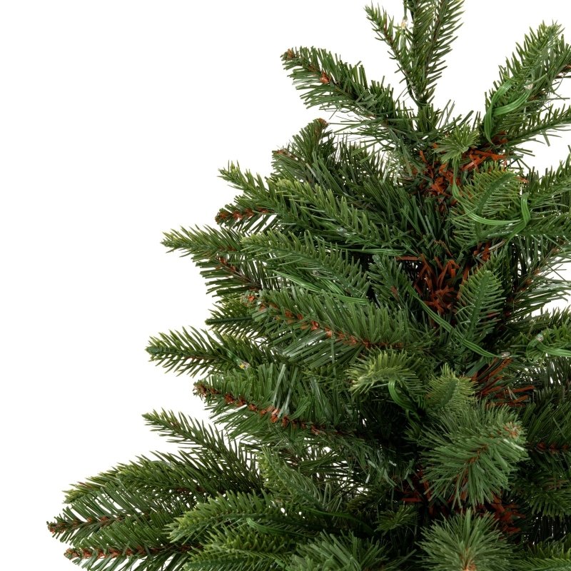 Norway Fir Pre-Lit LLED 300L Fir Tree In Rattan Pot - Christmas Decor - British D'sire