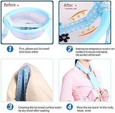 Novawo Instant Cooling Neck Wrap – 5 Pack (Random Colors) - Cool Women's Scarves - British D'sire