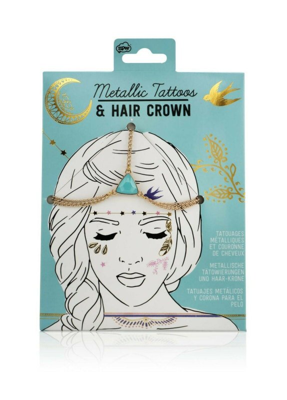 NPW Festival Metallic Tattoos & Hair Crown Festival Ready - Styling tools - British D'sire