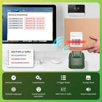 NTEUM E740 Cell Phone Back Clip Portable 1D Code Wireless Bluetooth Scanner - British D'sire