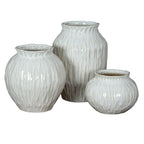 Numa Round Vase - Green Ceramic Decorative Vase - Vases - British D'sire