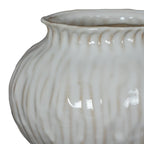 Numa Squat Vase - Green Ceramic Decorative Vase - Vases - British D'sire