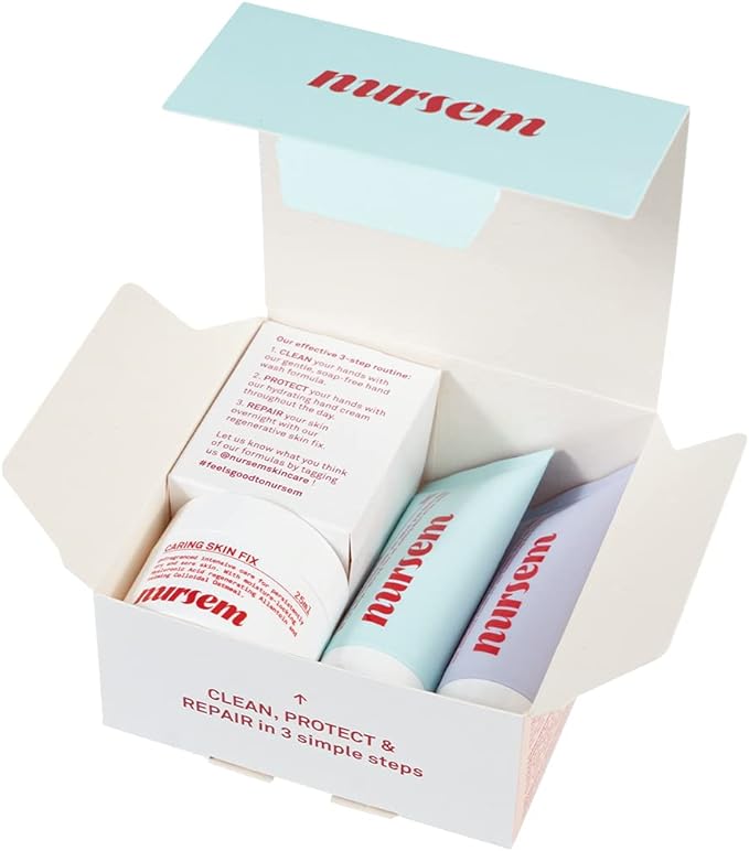 Nursem HAND CARE MINIS | Hand cream gift set for sensitive skin, nurses gift set, 3 Piece Set - British D'sire