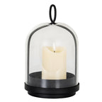 Nysa Medium Candle Holder With Glass Cloche - Candle Holders - British D'sire