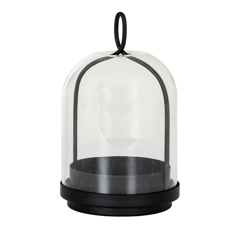 Nysa Medium Candle Holder With Glass Cloche - Candle Holders - British D'sire