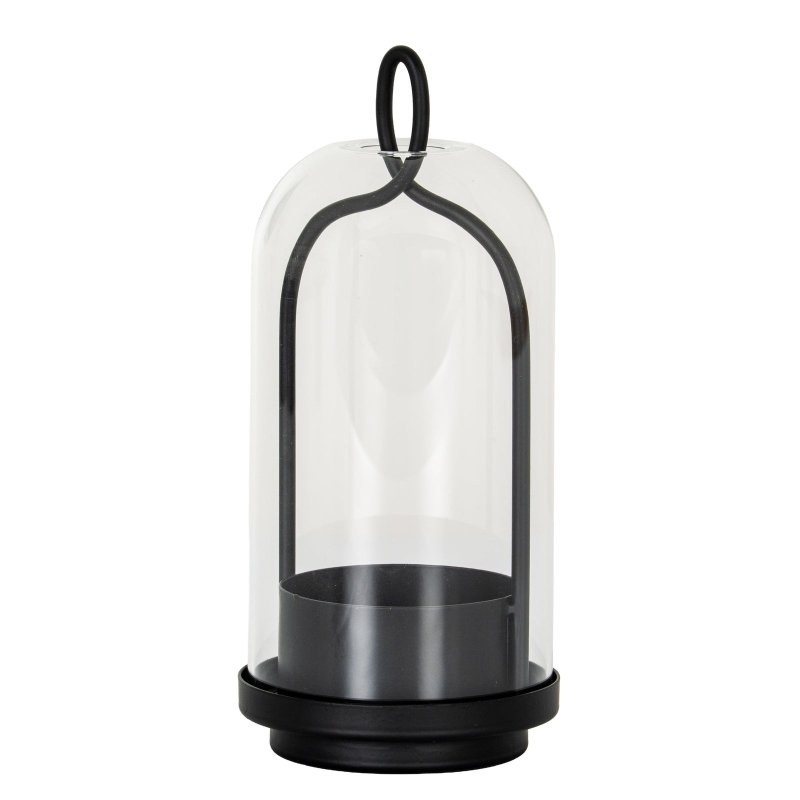 Nyx Medium Candle Holder With Glass Cloche - Candle Holder - British D'sire