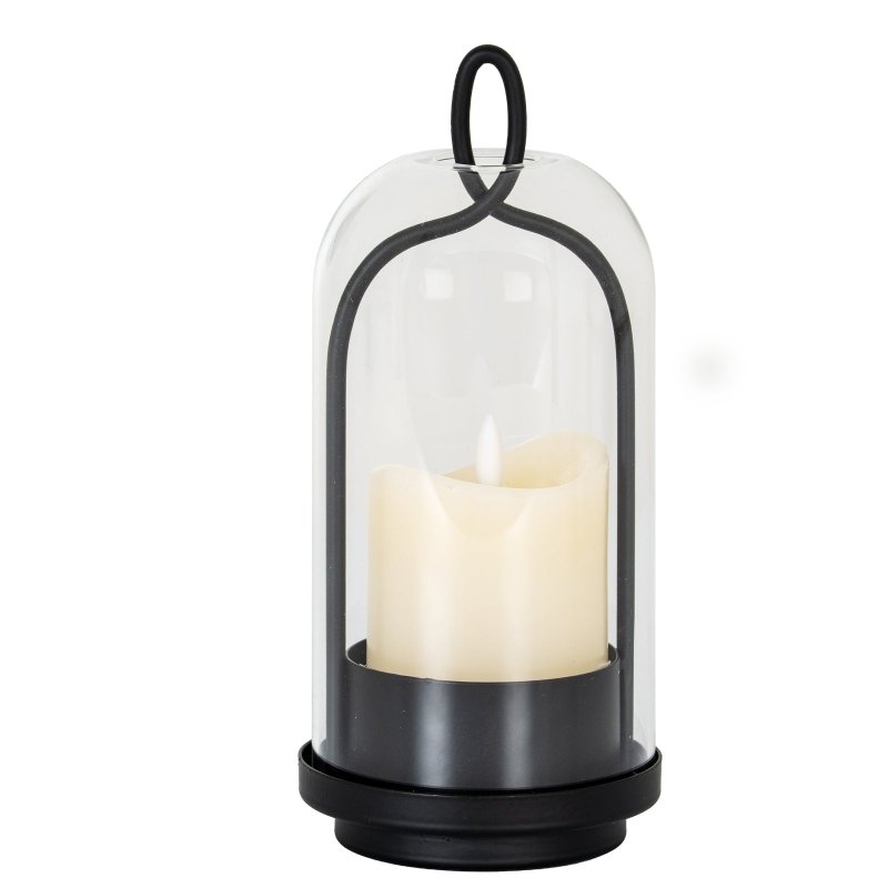 Nyx Medium Candle Holder With Glass Cloche - Candle Holder - British D'sire