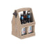 Oak Effect 4 Beer Bottle Carrier with Bottle Opener - Drinks Baskets - British D'sire