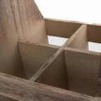 Oak Effect 4 Beer Bottle Carrier with Bottle Opener - Drinks Baskets - British D'sire