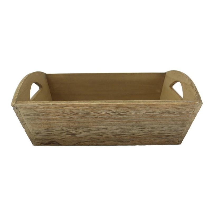 Oak Effect Small Wooden Storage Tray - Serving Tray - British D'sire Main image