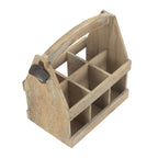 Oak Effect Wooden Carrier - Drinks Baskets - British D'sire