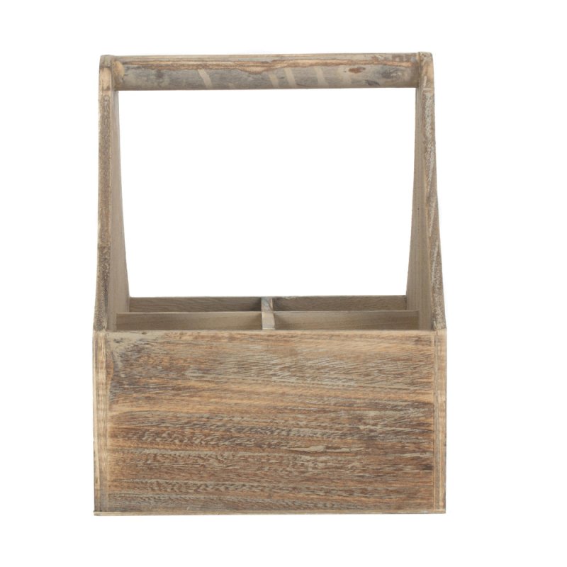 Oak Effect Wooden Carrier - Drinks Baskets - British D'sire