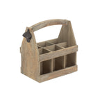 Oak Effect Wooden Carrier - Drinks Baskets - British D'sire