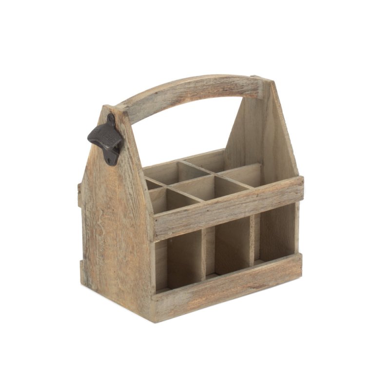 Oak Effect Wooden Carrier - Drinks Baskets - British D'sire