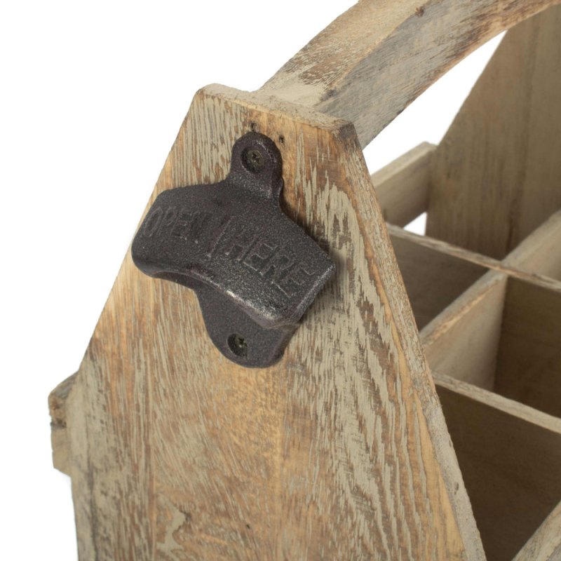 Oak Effect Wooden Carrier - Drinks Baskets - British D'sire
