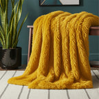 Cuddly Extra Fluffy Throw Ultra Soft Plush Blanket for Sofa Bed Home Decor - Black