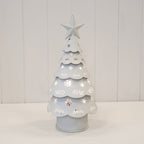 Off White Cutout Metal LED Christmas Tree 32cm - Christmas Decor - British D'sire