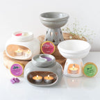 Off White Deep Bowl Oil Burner and Wax Warmer - British D'sire
