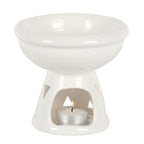 Off White Deep Bowl Oil Burner and Wax Warmer - British D'sire