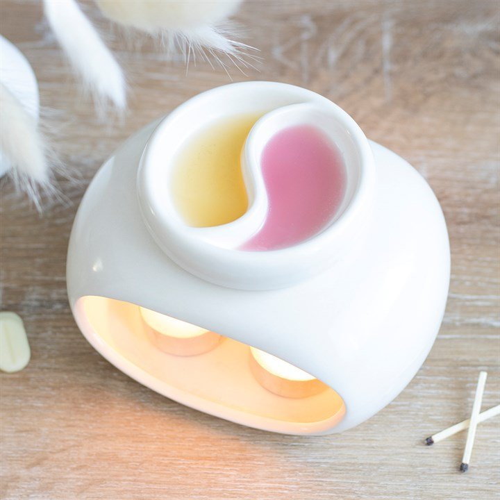 Off White Double Oil Burner - British D'sire