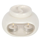 Off White Double Oil Burner - British D'sire
