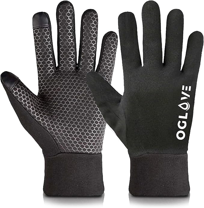OGLOVE Waterproof Thermal Sports Gloves for Kids, Touchscreen Sensitive Field Gloves with Palm Grip for Football, Rugby, Mountain Biking, Cycling, Running, Netball, Hockey and More - Kids Gloves - British D'sire