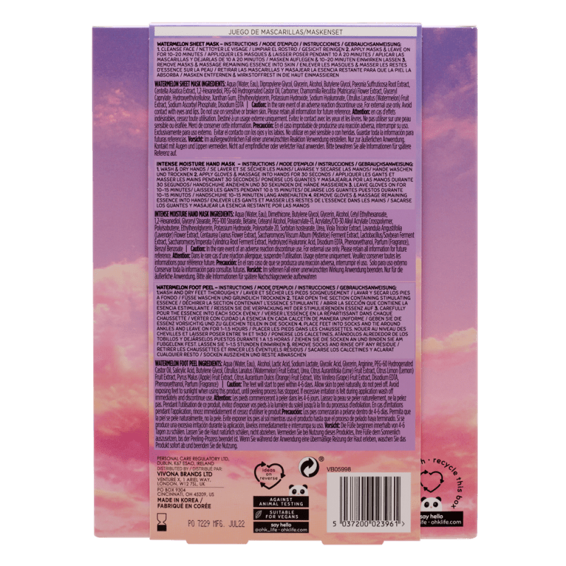 Oh K! Head To Toe Glow Mask & Peel Pamper Set - Skin Care Masks & Peels - British D'sire