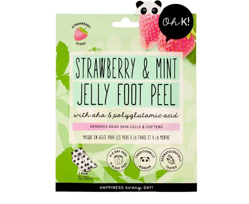 Oh K! Strawberry & Mint Jelly Foot Peel - Foot Peel Mask - British D'sire Main image
